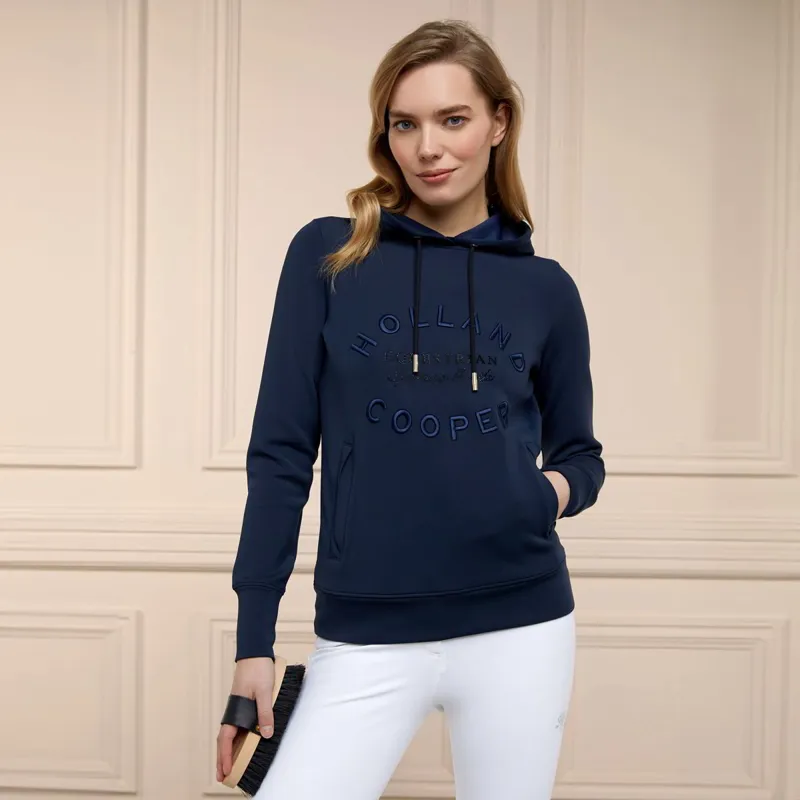 Holland Cooper Crystal Womens Hoodie - Navy-8