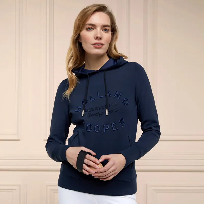 Holland Cooper Crystal Womens Hoodie - Navy-6
