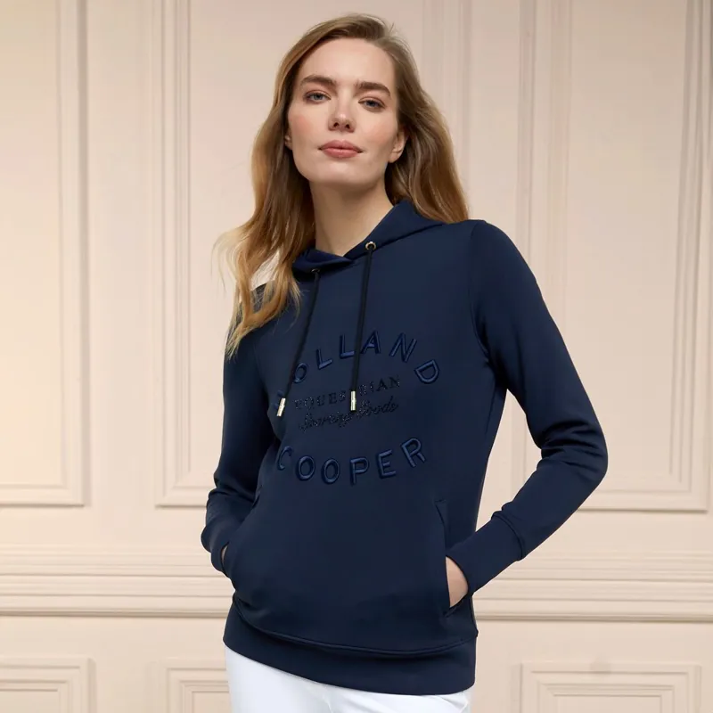 Holland Cooper Crystal Womens Hoodie - Navy