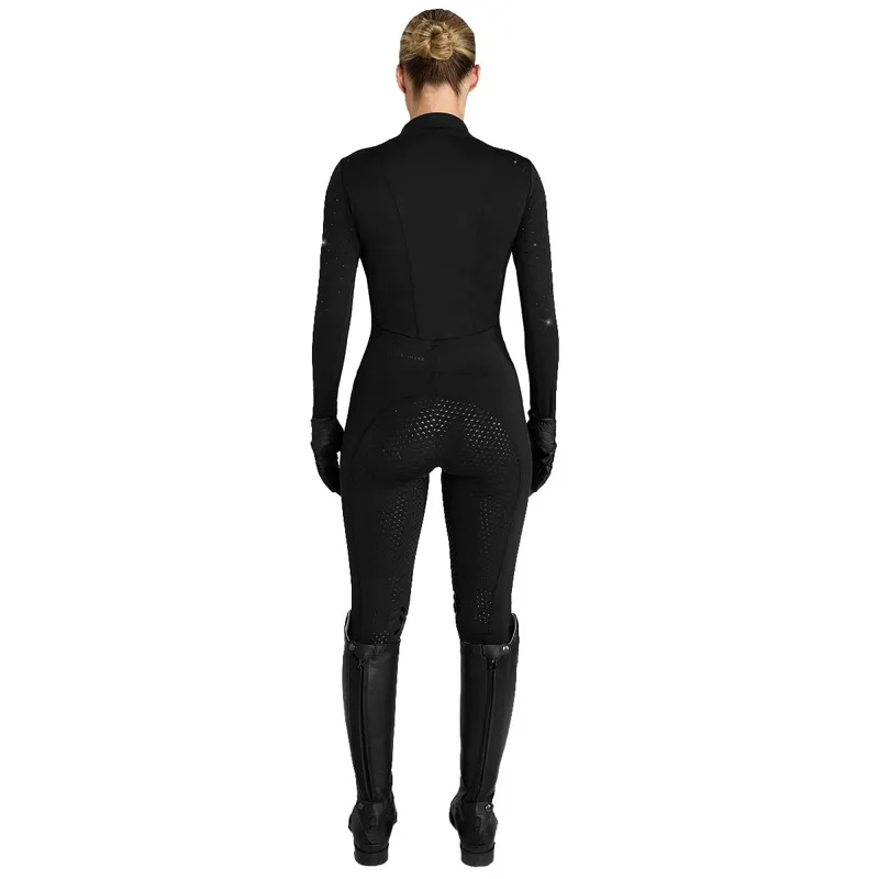 Aztec Diamond Crystal Long Sleeve Women's Base Layer - Black-4