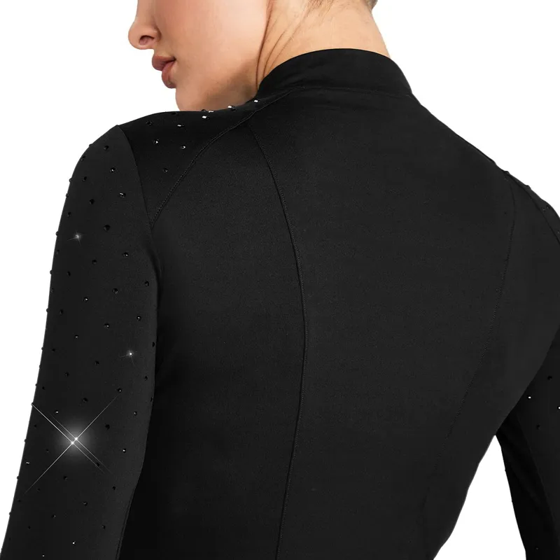 Aztec Diamond Crystal Long Sleeve Women's Base Layer - Black-1