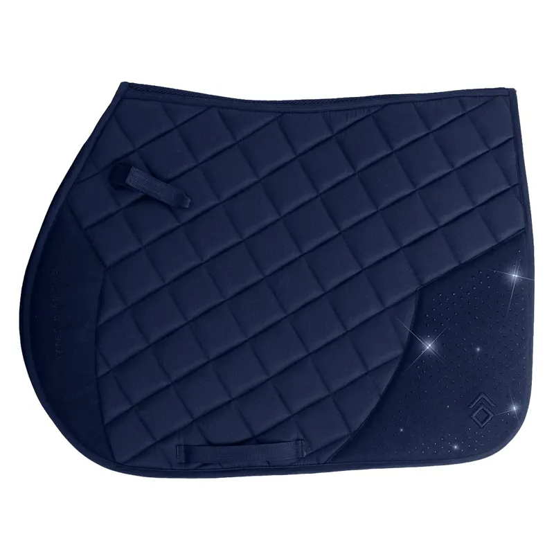 Aztec Diamond Crystal Jump Saddle Pad - Navy