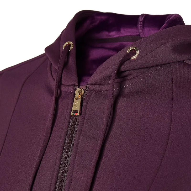 Holland Cooper Crystal Zip Women's Hoodie - Aubergine-9