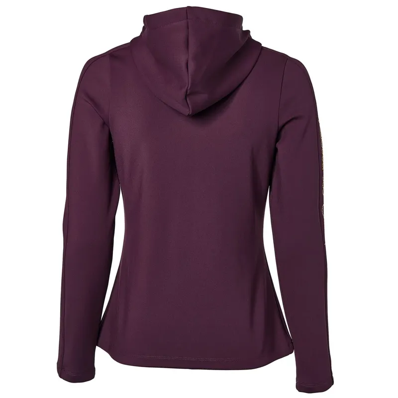 Holland Cooper Crystal Zip Women's Hoodie - Aubergine-7
