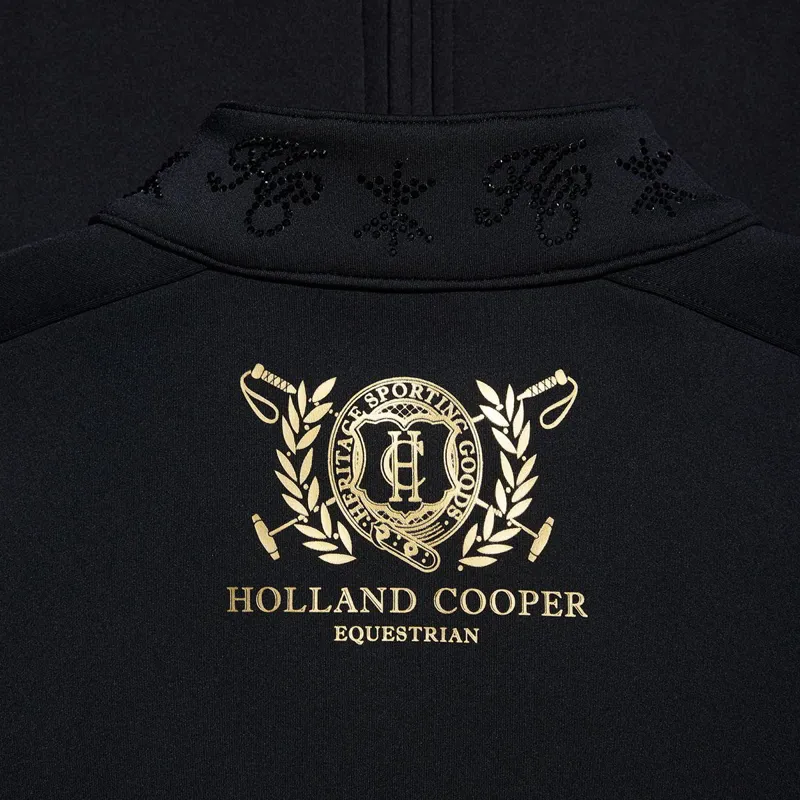 Holland Cooper Crystal Zip Womens Jacket - Black-3