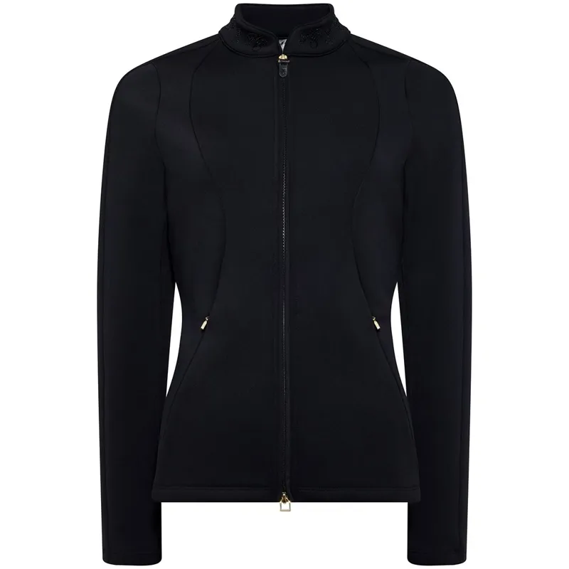 Holland Cooper Crystal Zip Womens Jacket - Black-2