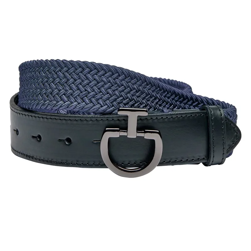 Cavalleria Toscana CT Clasp Elastic Mens Belt - Atlantic Blue