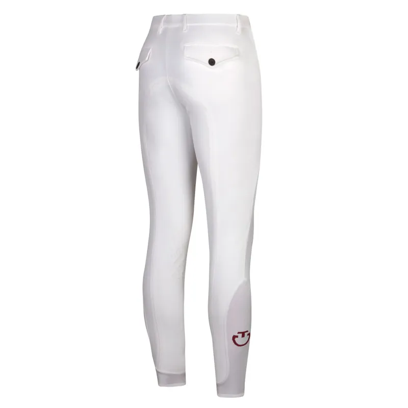 Cavalleria Toscana New Grip System Knee Grip Men's Breeches - White-1