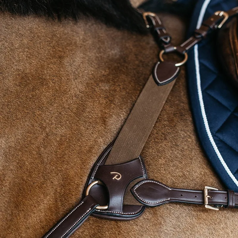 Dy'on D Collection 5-Point Elastic Breastplate - Brown-2
