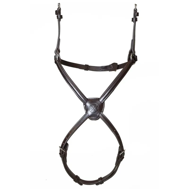 Henry James Double Buckle Grackle Noseband - Havana Brown