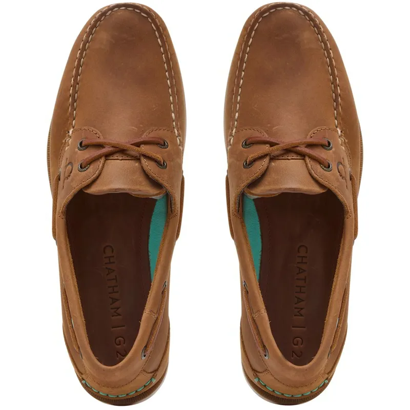 Chatham The Deck II G2 Men's Premium Leather Boat Shoes - Walnut-5