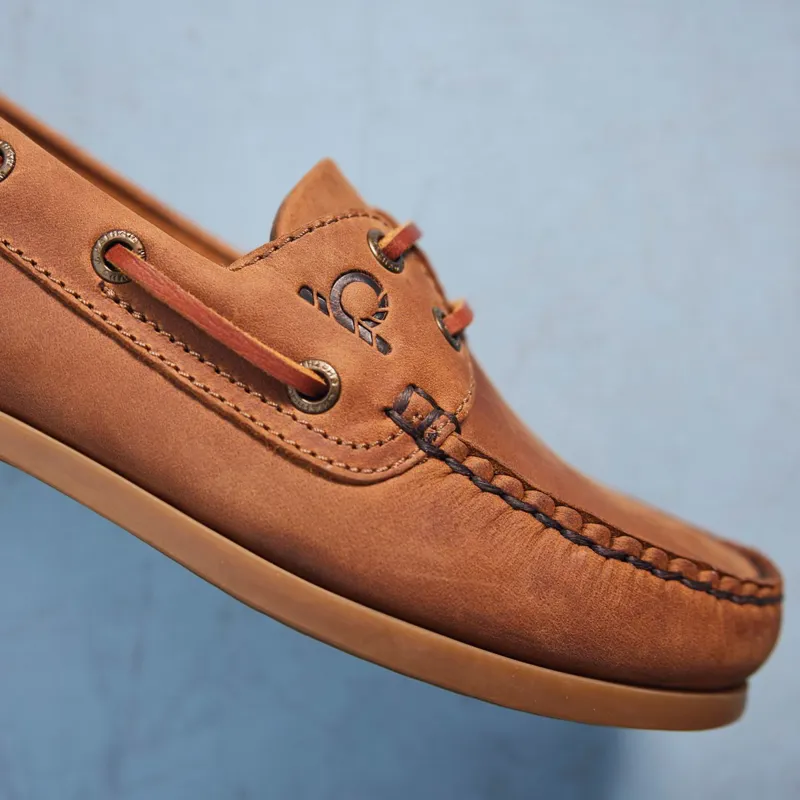 Chatham Deck Lady II G2 Womens Premium Leather Boat Shoes - Walnut-13