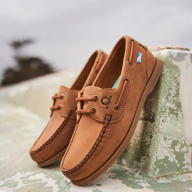 Chatham Deck Lady II G2 Womens Premium Leather Boat Shoes - Walnut-10