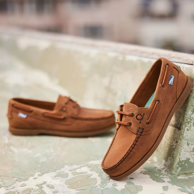Chatham Deck Lady II G2 Womens Premium Leather Boat Shoes - Walnut-7