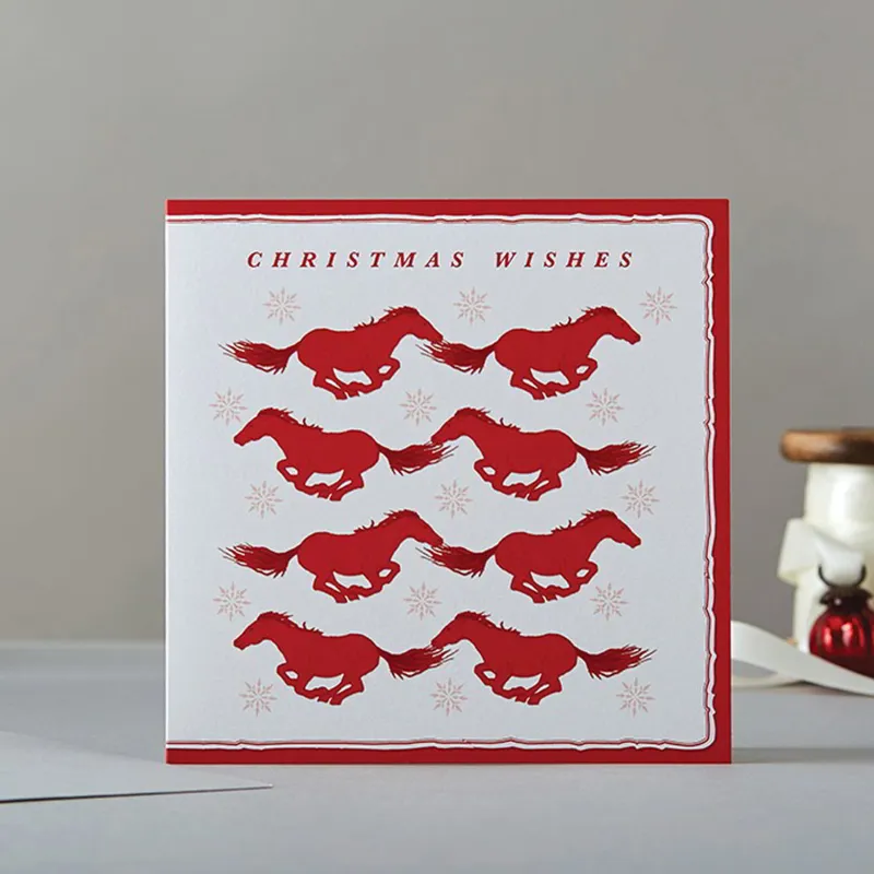 Deckled Edge Christmas Card - Christmas Wishes-1