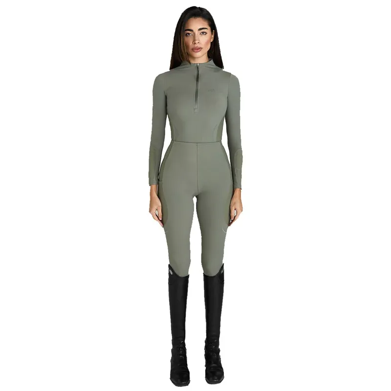 Aztec Diamond Define Women's Long Sleeve Base Layer - Sage-4