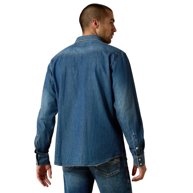 Ariat Denim Men's Retro Fit Shirt - Stone-1