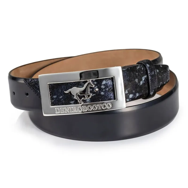 DeNiro 00B Infinito FB10 Belt - Sky/Silver