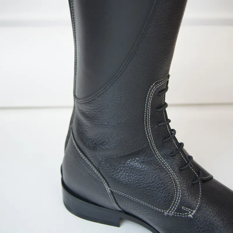 DeNiro Salentino Regal Laced Field Boots - Quick Black/Black-3