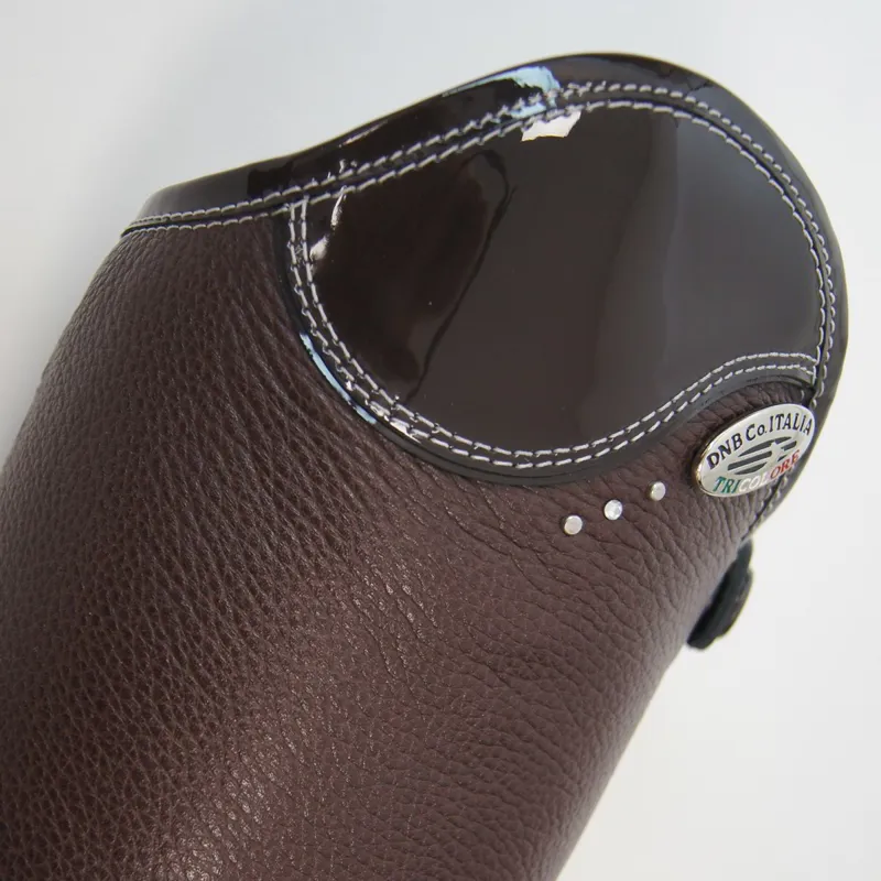 DeNiro Salentino Patent Laced Tall Riding Boots - Quick Brown/Moka-2