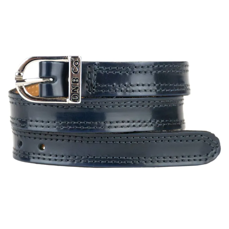 DeNiro Brushed Leather Spur Straps - Navy/Silver