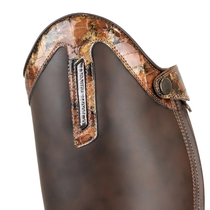 DeNiro L457/C Italia Lucidi Sfumato Tall Riding Boots - Nuvolato Caffe-1