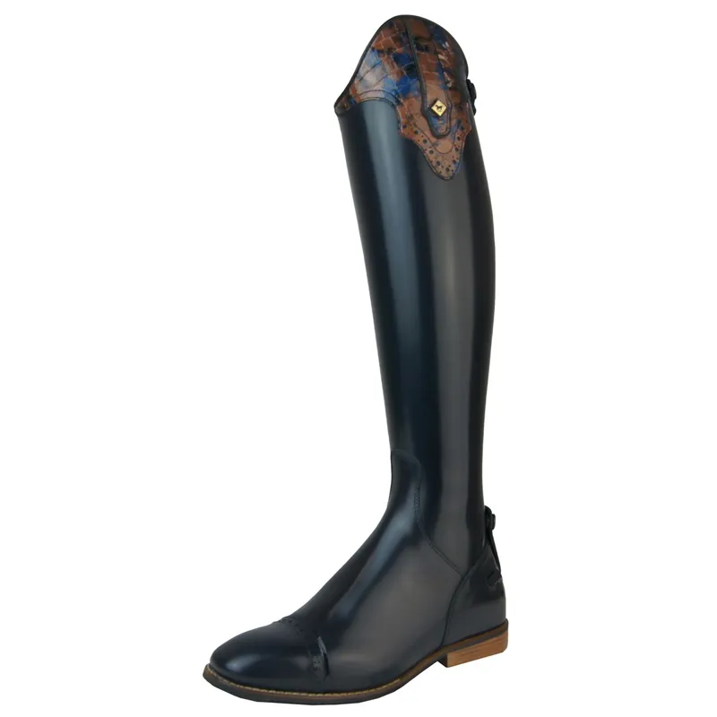 DeNiro S2601 America Lucidi Sfumato Tall Riding Boots - Brushed Navy