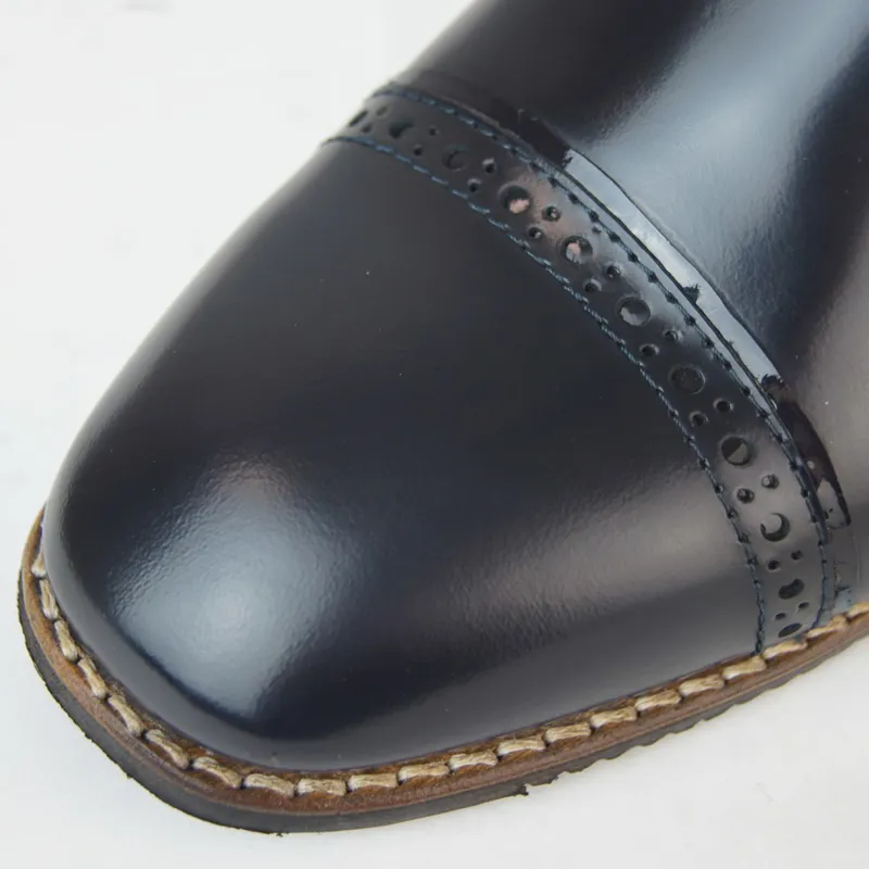 DeNiro S2601 America Lucidi Sfumato Tall Riding Boots - Brushed Navy-3