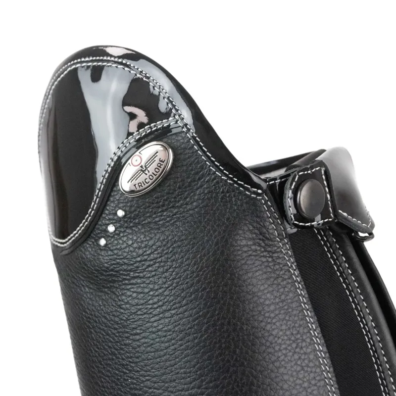 DeNiro Salentino Patent Unlaced Tall Riding Boots - Quick Black/Black-2