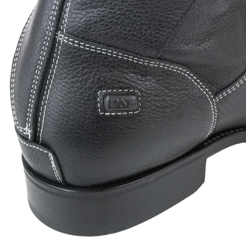 DeNiro Salentino Unlaced Patent Boots Zipper Guard Spur Rests Black-7