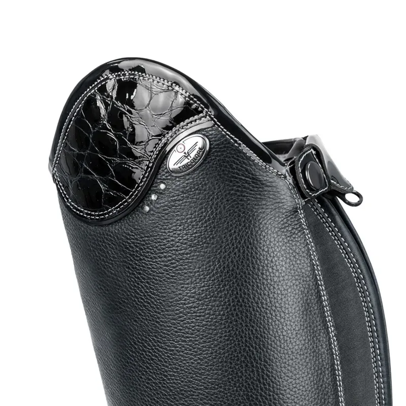 DeNiro Salentino Lucido Laced Tall Riding Boots - Quick Black/Black-4