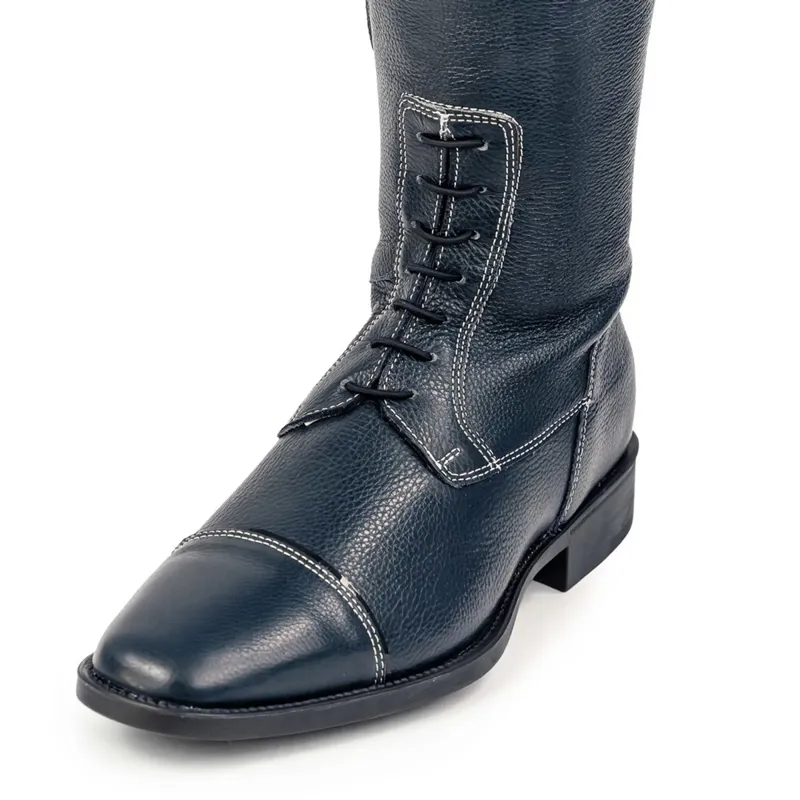 DeNiro Salentino Lucido Laced Tall Riding Boots - Quick Blue/Blue-2