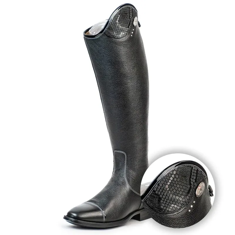 DeNiro Salentino Regal Unlaced Tall Riding Boots - Quick Black/Black
