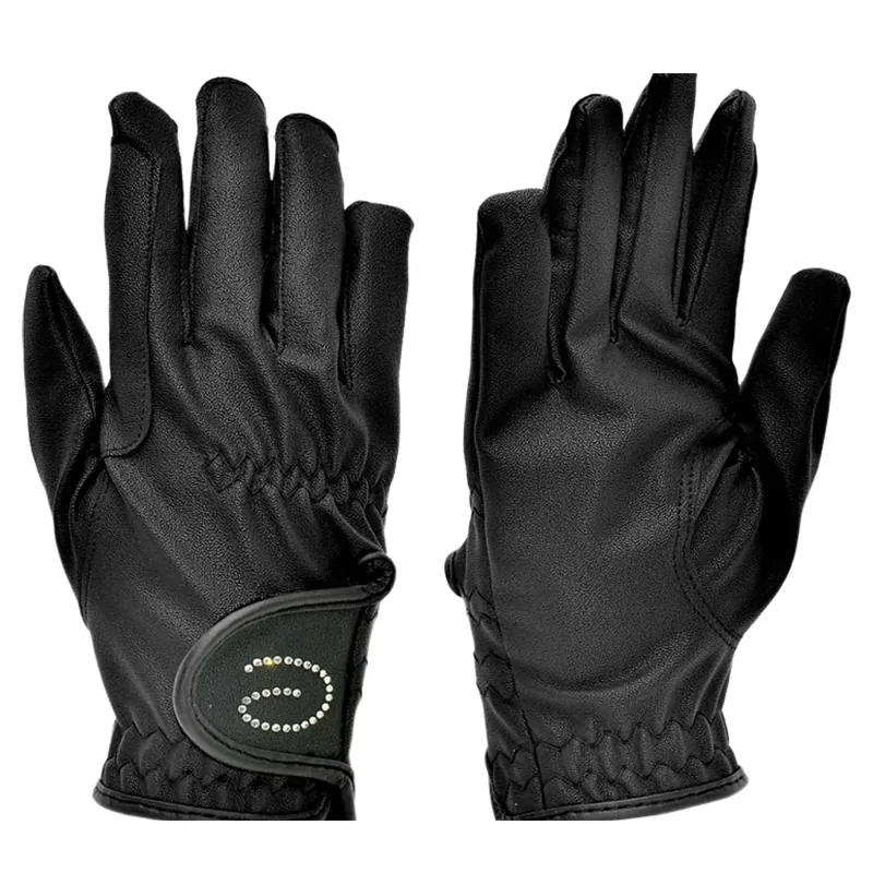 Dever Dressage Riding Gloves - Black
