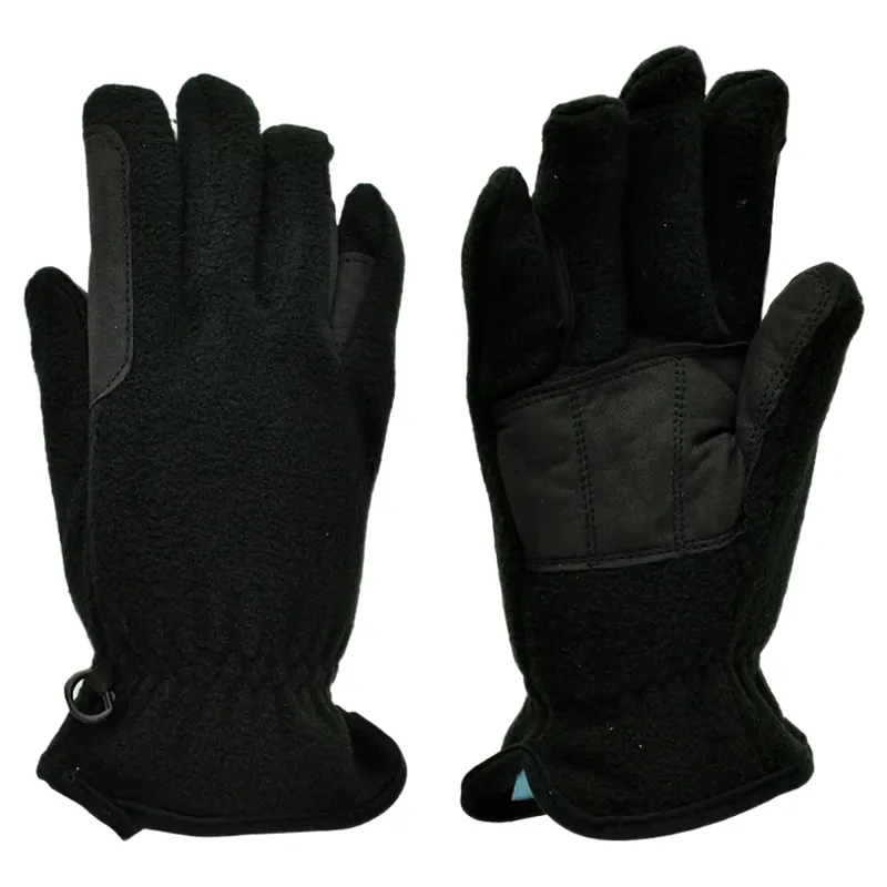 Dever Winter Fleece Adult Riding Gloves - Black-1
