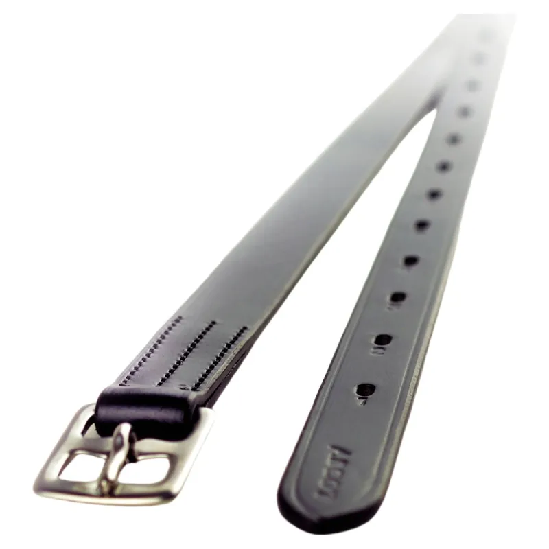 Dever Ascot Adult Stirrup Leathers - Black-1