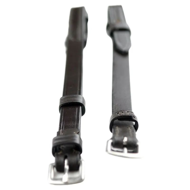 Dever Ascot Buckle Fastening Cheek Pieces - Black-1