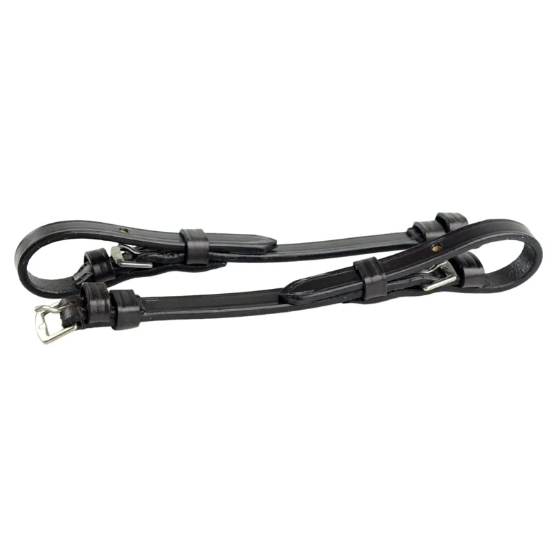 Dever Ascot Buckle Fastening Cheek Pieces - Black