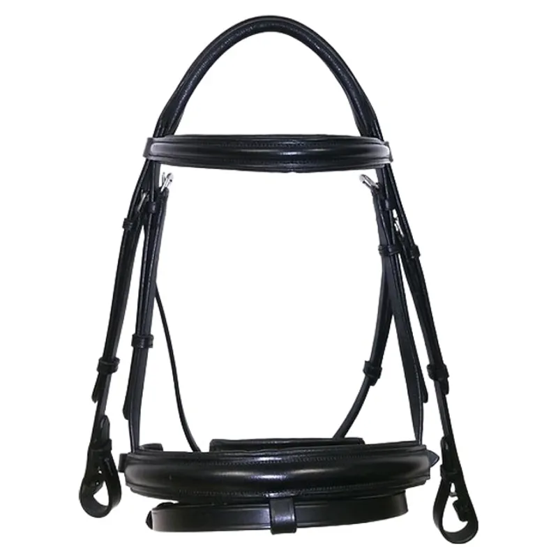 Dever Ascot Comfort Dressage Bridle - Black