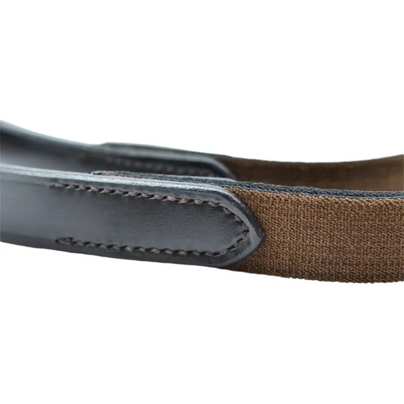 Dever Ascot Leather/Elastic Side Reins - Brown-1