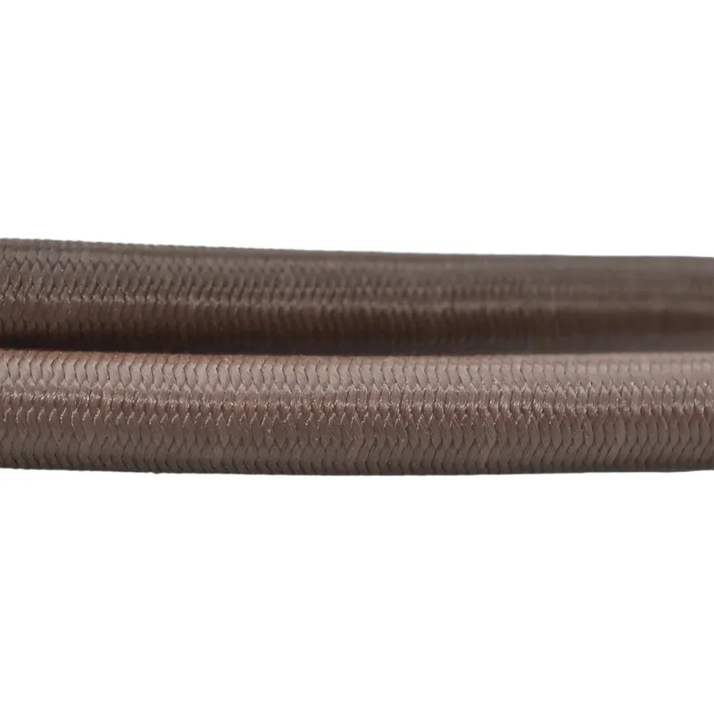 Dever Ascot Elastic Training Reins - Brown-2