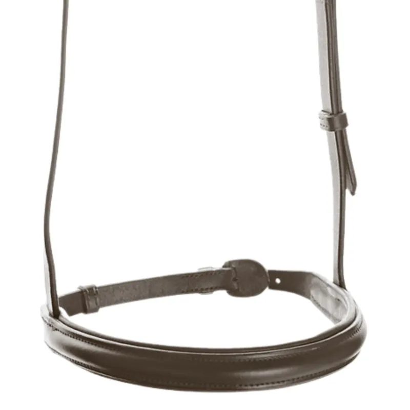 Dever Ascot Padded Show Cavesson Noseband - Brown