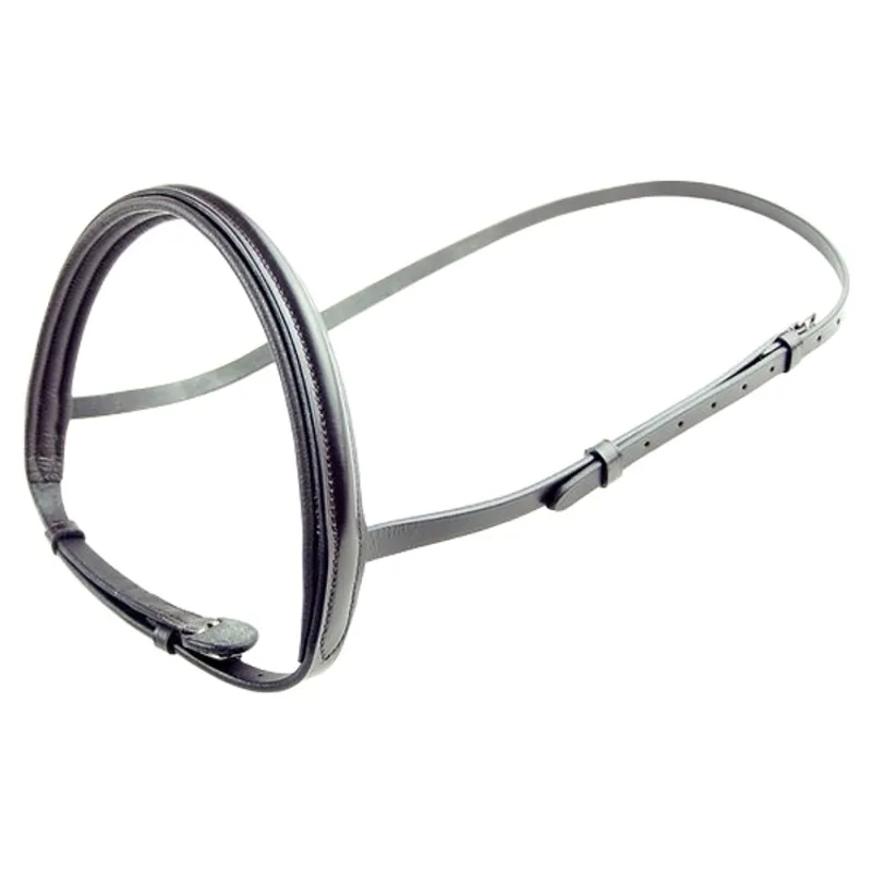 Dever Ascot Padded Show Cavesson Noseband - Black-1