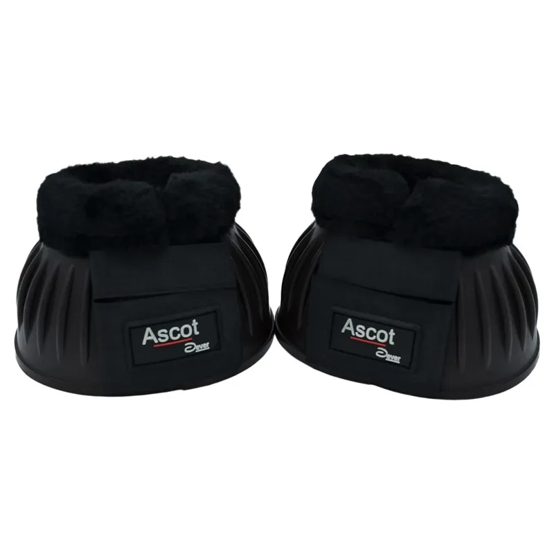 Dever Ascot Rubber Bell Boots with Faux Fur - Black/Black