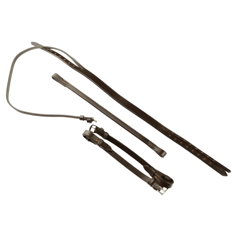Dever Ascot Plain Headstall with Plain Browband - Brown-1