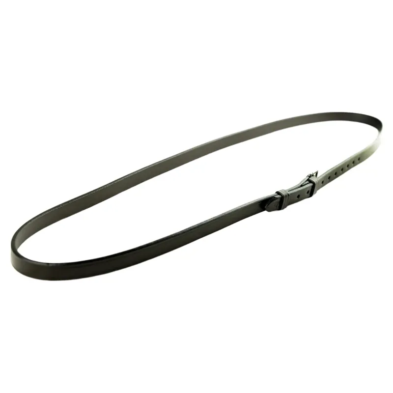 Dever Ascot Plain Leather Neck Strap - Black