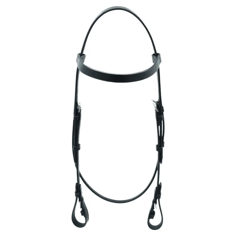 Dever Ascot Plain Race Headstall - Black