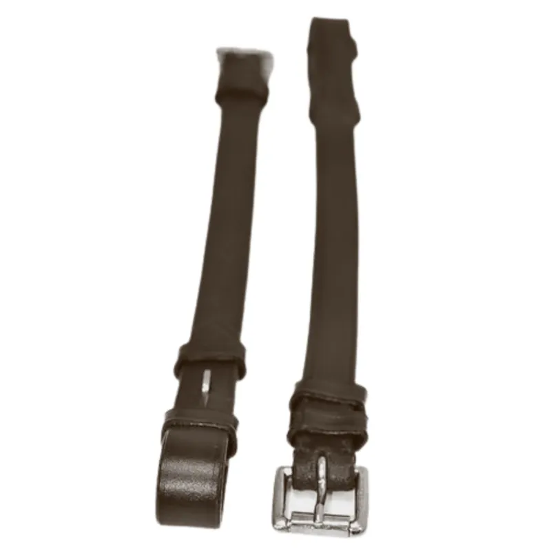 Dever Ascot Polo Cheekpieces - Brown-1