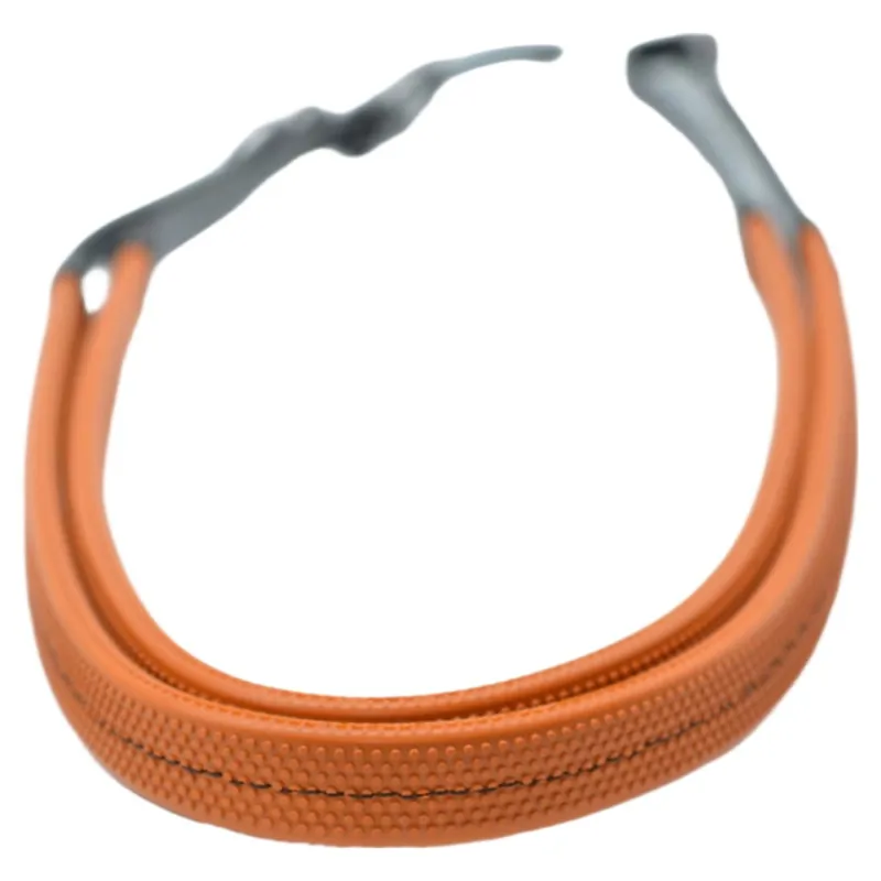 Dever Ascot Pony Race Rubber Reins - Brown/Orange-2