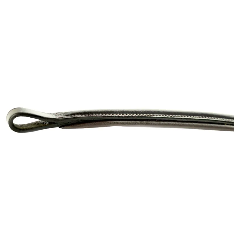 Dever Ascot Raised Padded Wide Browband - Black-1